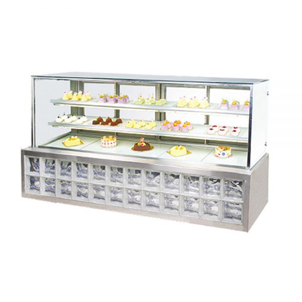 Jual TS3-B4 WHITE RECTANGULAR CAKE SHOWCASE 1200*850*1260 2 SHELVES ...