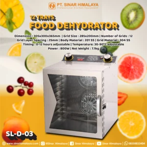 SL-D-03 FOOD DEHYDRATOR 12 TRAYS - Gambar 2