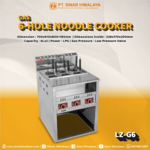 LZ-G6 VERTICAL GAS 6-HOLE NOODLE COOKER - Gambar 2
