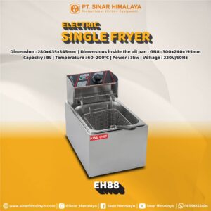 EH88 ELECTRIC HEATING SINGLE CYLINDER SINGLE SCREEN FRYER - Gambar 2