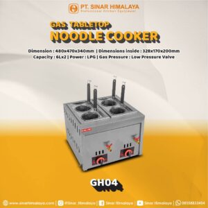 GH04 GAS DESKTOP FOUR-HOLE NOODLE COOKER - Gambar 2