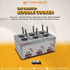 GH06 GAS DESKTOP SIX-HOLE NOODLE COOKER - Gambar 2