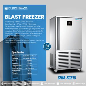 SHM-SCE10 BLAST FREEZER (CAP. 10 TRAYS) TEMP. +3 ˜ -80°C - Gambar 2
