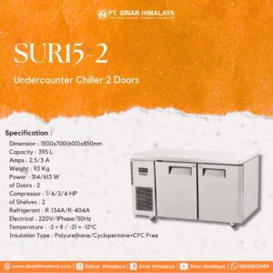 SUR15-2 UnderCounter Chiller 2 Doors - Gambar 2