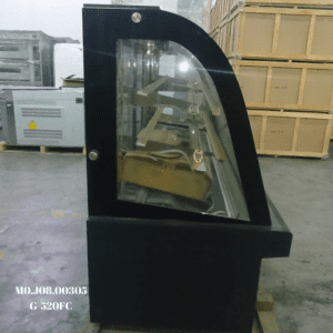 G-520FC REFRIGERATING MARBLE SHOWCASE BLACK MARBLE & AL.DOOR RAIL W/LED LIGHT (GOLDEN TRIMMING) - Gambar 6