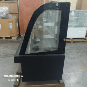 G-520FC REFRIGERATING MARBLE SHOWCASE BLACK MARBLE & AL.DOOR RAIL W/LED LIGHT (GOLDEN TRIMMING) - Gambar 7