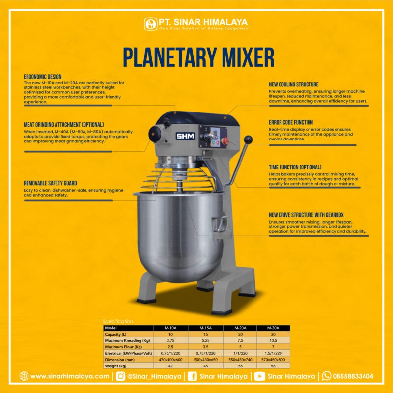 M-10A PLANETARY MIXER 10 LITER - Gambar 2