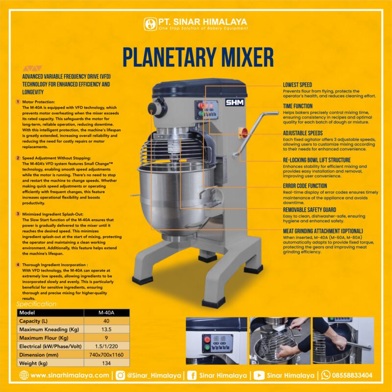 M-40A PLANETARY MIXER 40 LITER - Gambar 2
