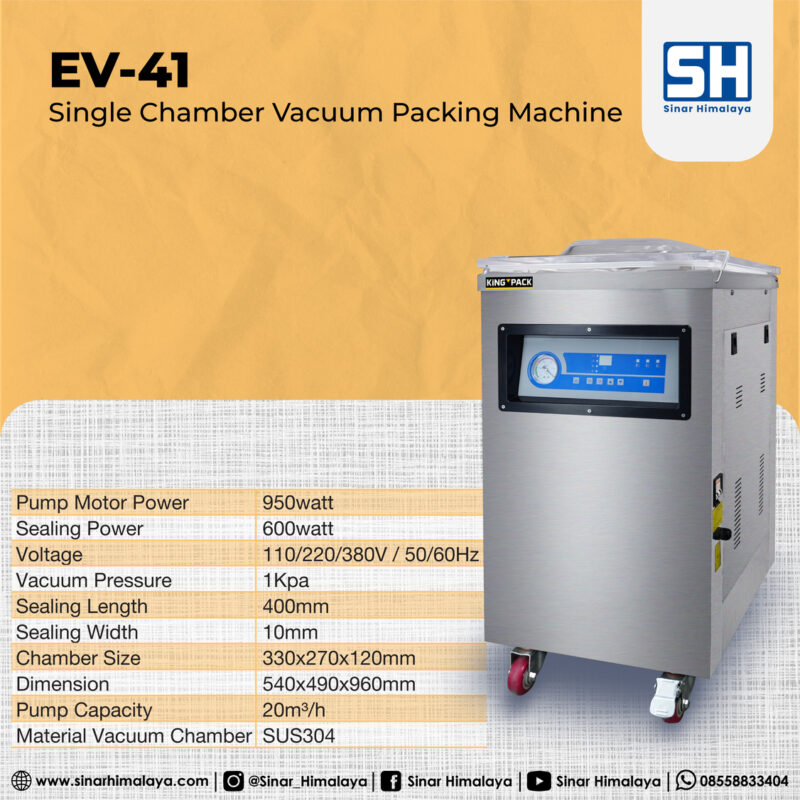 EV-41 SINGLE CHAMBER VACUUM PACKAGING MACHINE - Gambar 2