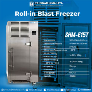 SHM-E15T BLAST FREEZER 15 TRAYS (40x60 CM) WITH 1 TROLLEY - Gambar 2