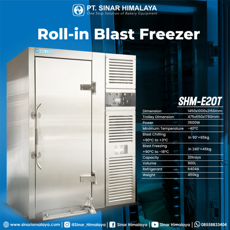 SHM-E20T BLAST FREEZER 20 TRAYS (40x60 CM) WITH 1 TROLLEY - Gambar 2