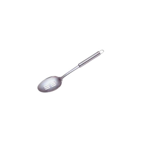 STEEL SLOTTED SPOON (ROUND HANDLE)