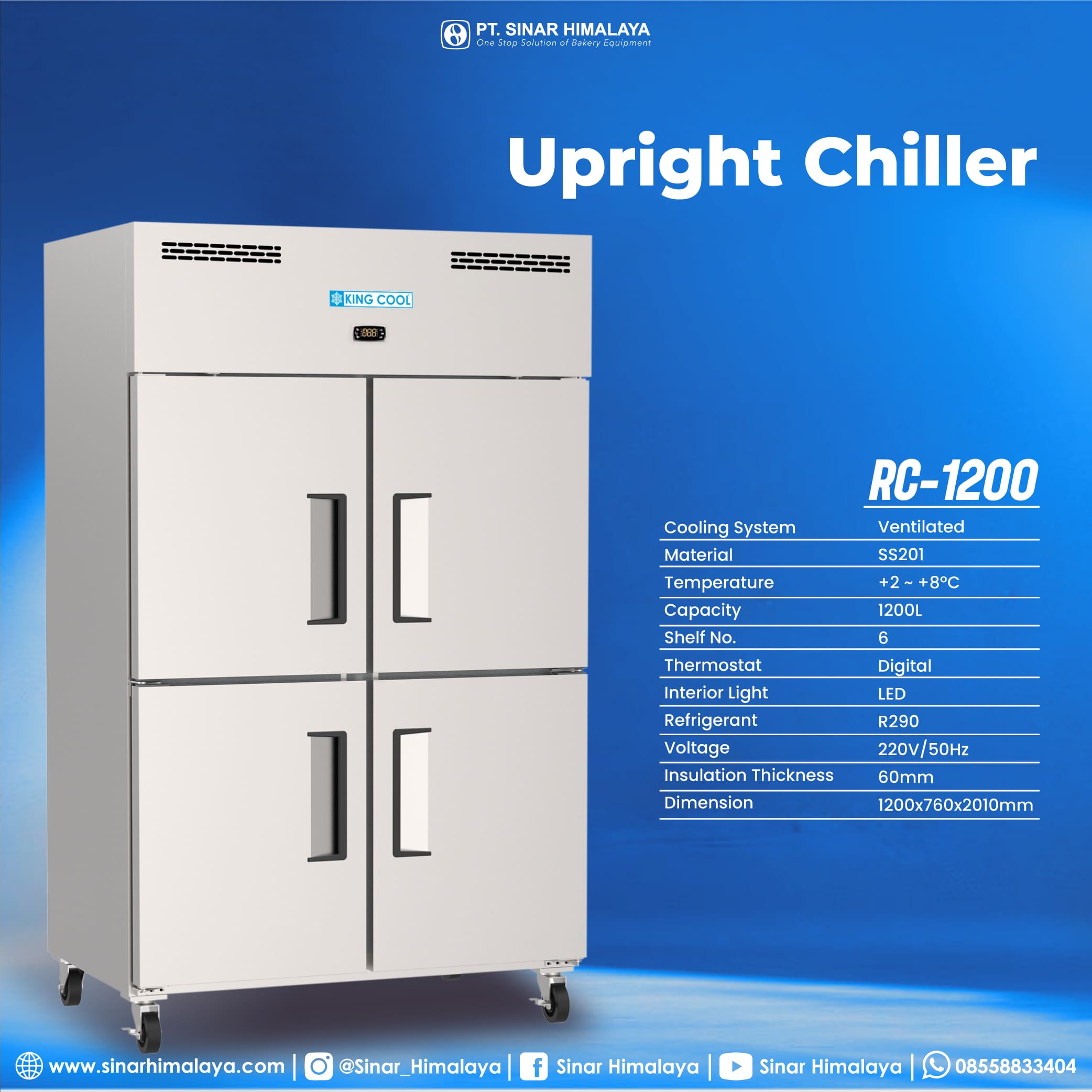 RC-1200 UPRIGHT CHILLER 4 DOORS - Gambar 2