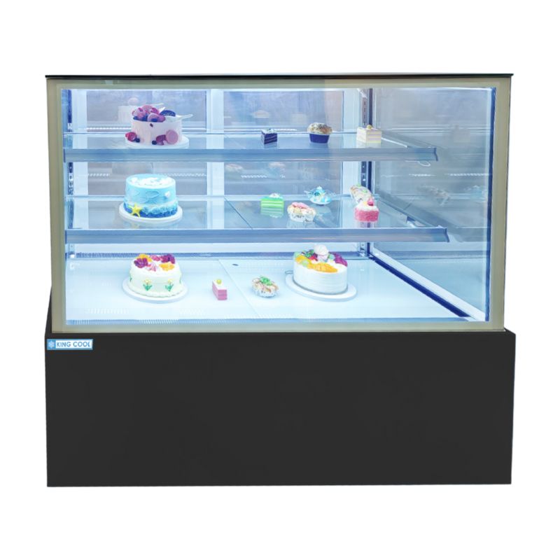 XSR630V-090B BLACK ECONOMICAL JAPANESE-STYLE RIGHT-ANGLE CAKE DISPLAY
