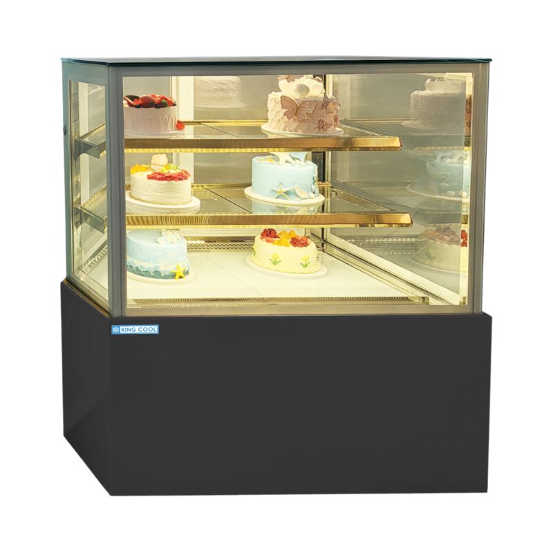 MXE630V-090B BLACK HIGH-END JAPANESE-STYLE RIGHT-ANGLE CAKE DISPLAY
