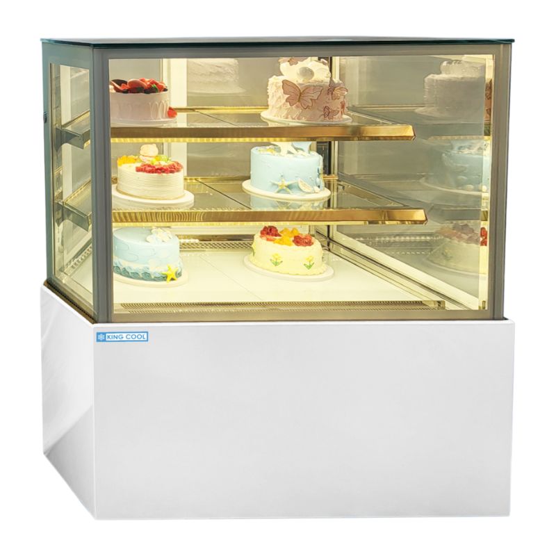 MXE630V-120W WHITE HIGH-END JAPANESE-STYLE RIGHT-ANGLE CAKE DISPLAY
