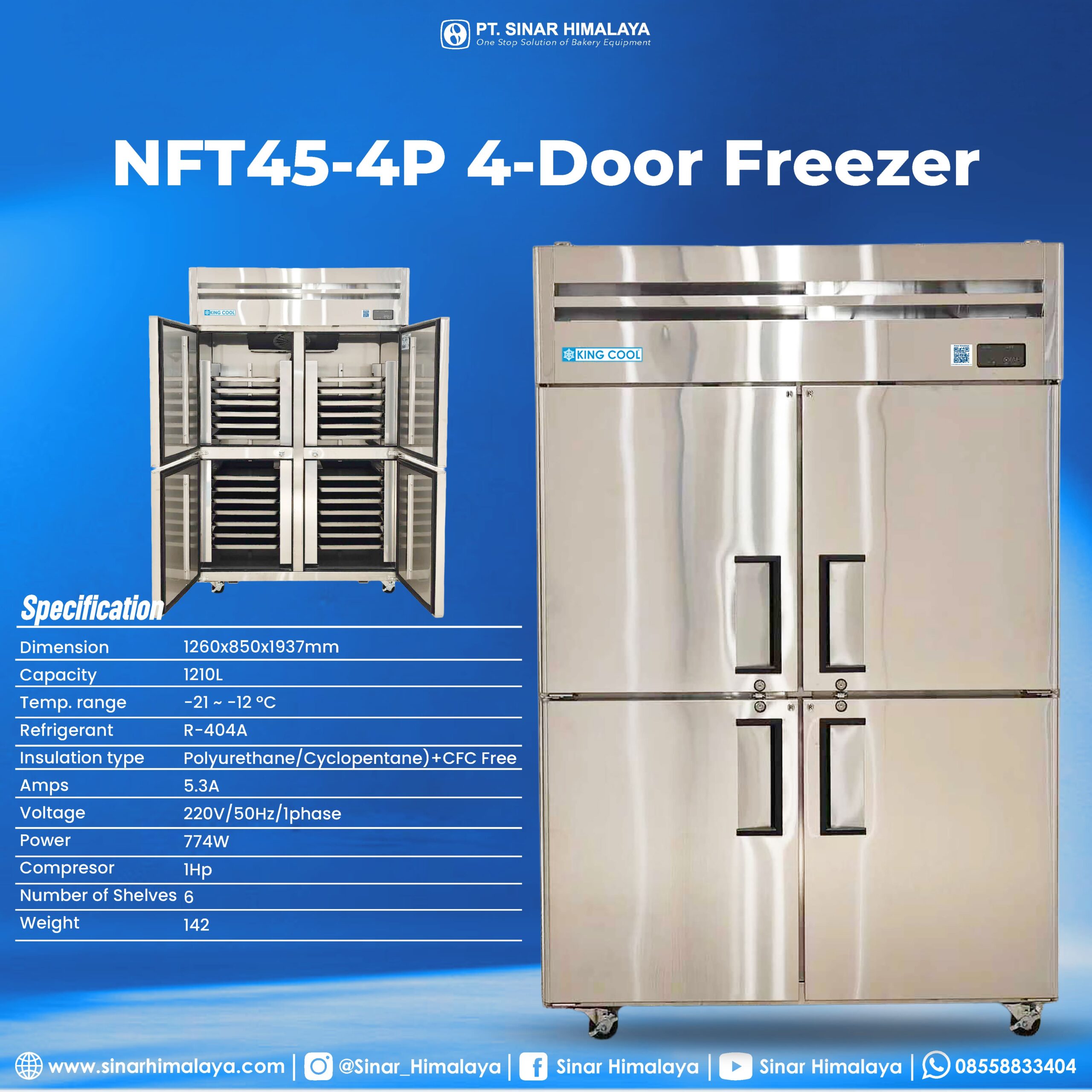 NFT45-4P 4-DOOR FREEZER - Gambar 2