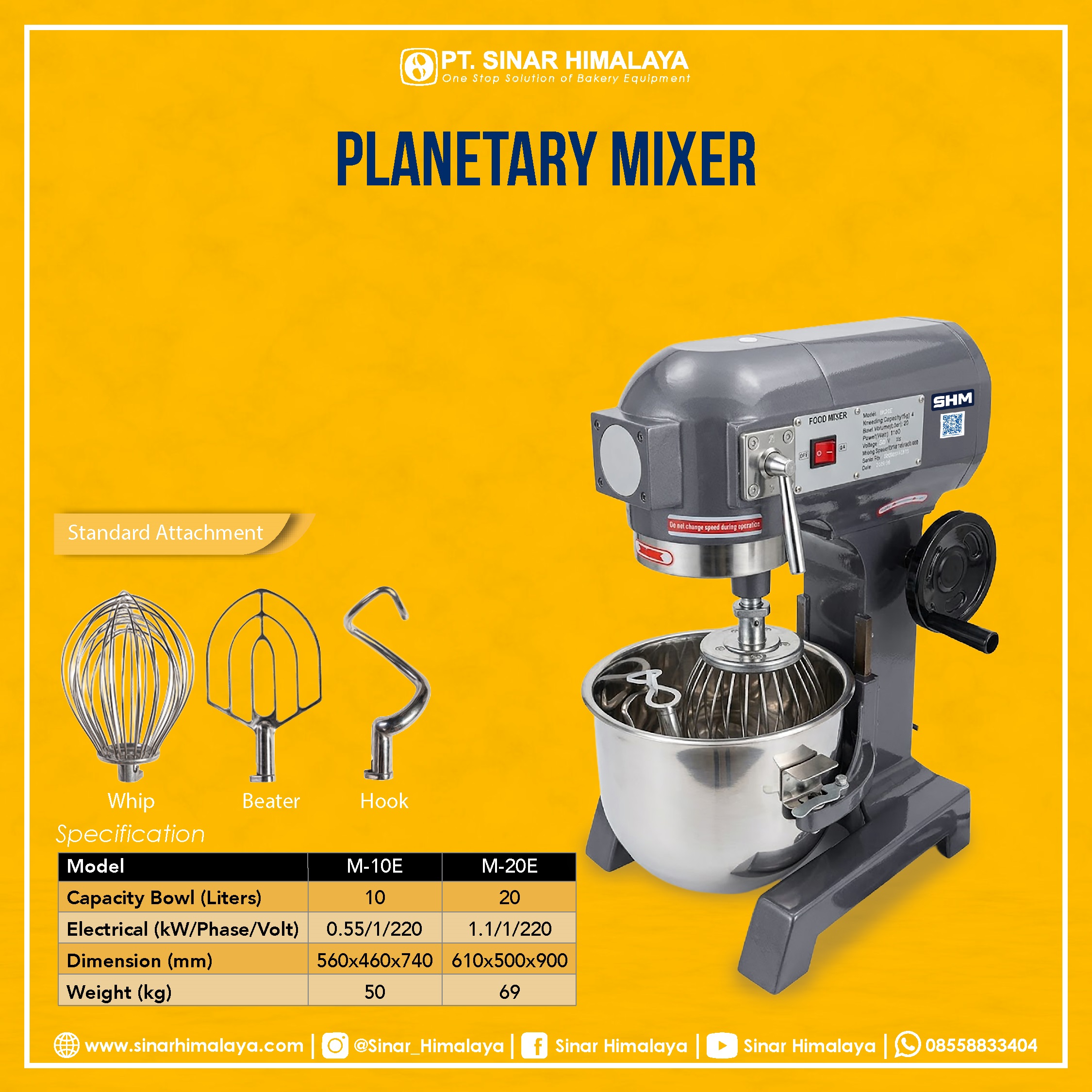 M-10E PLANETARY MIXER 10 LITER - Gambar 2
